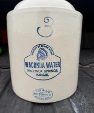 Red Wing Waconda Springs Jug - 3 Gallon Large Oval - HTF