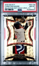 2025 Select Selective Swatches Christian Moore Patch Gold Vinyl 1/1 PSA 8 #SS-CM