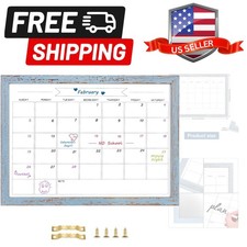 Dry Erase Monthly Calendar Whiteboard,10.6"x 14.6" Small Magnetic White Board...