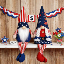 4Th of July Patriotic Gnome Decorations, 2 PCS 250Th Anniversary Handmade USA Sw