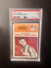 1961 FLEER #36 OSCAR ROBERTSON PSA 3 VG ROOKIE CARD BASKETBALL HOF RC. rookie card picture