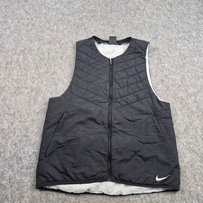 Nike Gilet Mens Medium Black Aerolayer Therma Fit Jacket Vest Bodywarmer Running