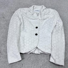 Calvin Klein Blazer Jacket Ivory Long Sleeve Women  s Size 4