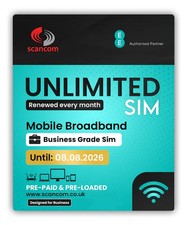 EE Unlimited Data SIM Uncapped 5G Speeds Preloaded Monthly Until 08/08/2026