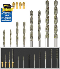 Diamond Drill Bits 1Mm 1.5Mm 2Mm 2.5Mm 2 Each 120-Grit 8Pcs with 4 Collets Compa