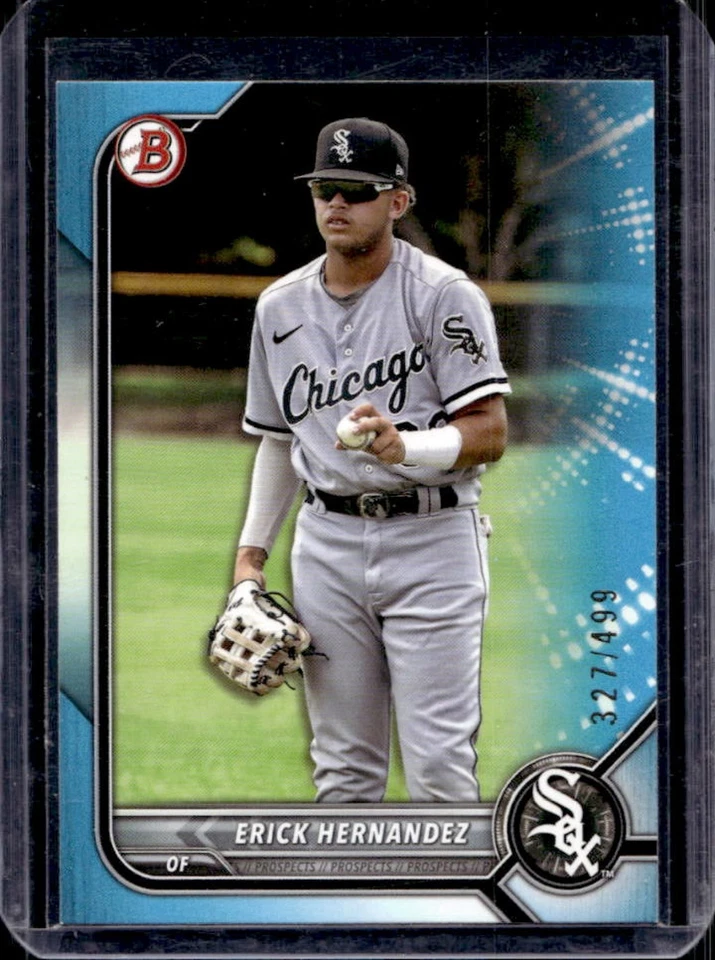 2022 Bowman Draft Erick Hernandez Prospect Sky Blue #327/499 White Sox