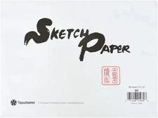 Yasutomo Hosho Paper Sketch Pad 9 Inch by 12 48 Sheets White