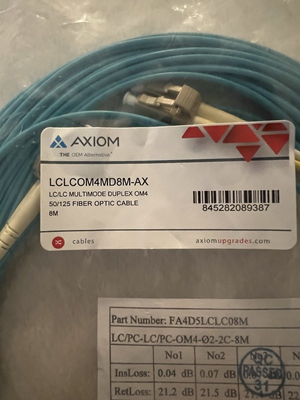 Axiom Memory - LCLC10GA-6M-AX - Axiom LC/LC 10G Multimode Duplex OM3 50/125