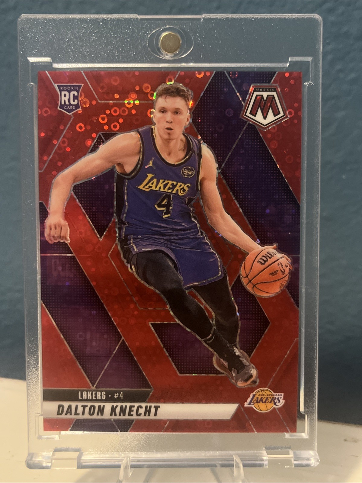 2024-25 Mosaic - Rookies Dalton Knecht #238 Fast Break Red Mosaic Prizm /99 (RC)