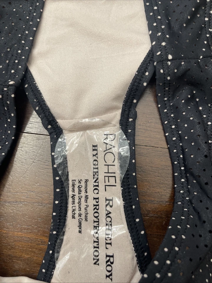 Rachel Rachel Roy 黑色激光网眼比基尼下装,尺寸 L 168 — 第 4/4 张图片