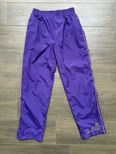 Vintage Red Oak LSU Tigers Track Pants Size M Ankle Zip Purple Windbreaker