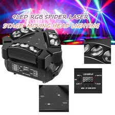 240W Spider Laser Moving Head Light RGB 9 LED DMX Stage DJ Disco Beam Lighting