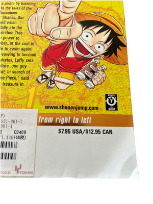 One Piece Volume 1 English Manga VIZ Media Gold Foil 9th Printing