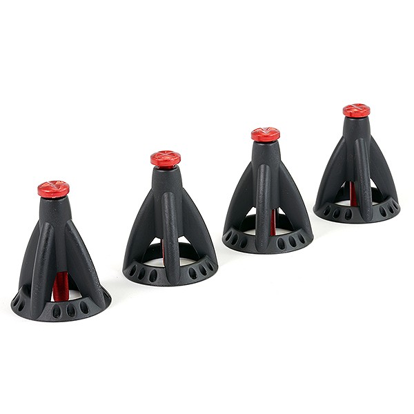 Fastrax RC Scale Model Car Alloy Adjustable Height Jack Stand (4pc)