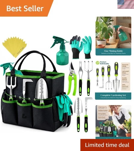 Heavy Duty Gardening Tools - 23-Piece Gardening Gifts for Women, Men, Mom, Da...