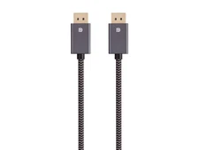 Displayport 1.4 Easyplug Nylon Braided Cable - 6 Feet, Gray (10 Pack) 8K@60Hz, H