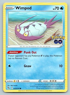 Pokemon Wimpod Pokemon GO PGO C 025/078 NM Tanaka