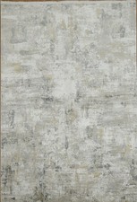 Textured Gray and Ivory Area Rug 5x8 Ft Contemporary Abstract Bedroom Carpet