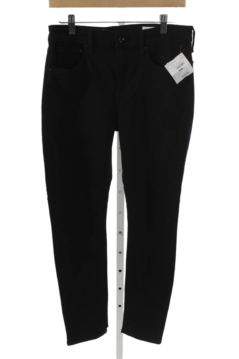 Rag & Bone Women Ankle Jeans Black High Rise Viscose Button Inseam 28 Size 29Free Shipping in US $100+ Orders | $6.95 Orders Below