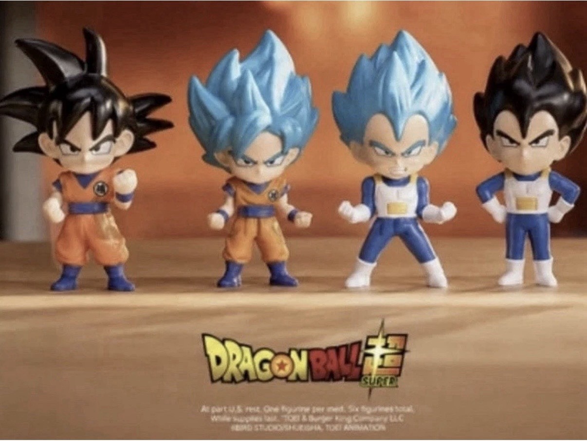 Juego de 4 juguetes Burger King Dragonball Z 2026 nuevos precintados