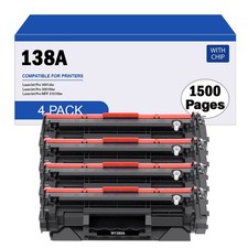 4 Pack 138A W1380A Toner Replacement for HP 3001dw 3001fdw MFP 3101fdw