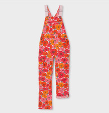 Du.luth Women's Heirloom Gardening Bib Overalls - Candy Apple Red Poppies, Regul