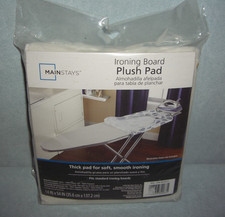 Mainstays Ironing Board Plush Pad White 14" x 54" Fits Standard Board NEW