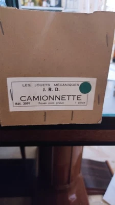 AC323 JRD CAMION BENNE CITROEN ROUGE TOLE 31 cm MECANIQUE A RESSORT - Photo 1/4