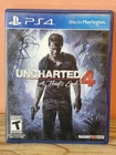 Uncharted 4: A Thief's End (Sony PlayStation 4, 2016) PS4 Complete TESTED Works