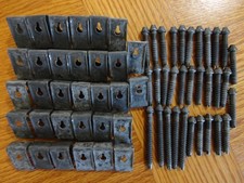 Lot of 32 Top Mount Kitchen Sink Clips Support Mounting Brackets Screws Elkay