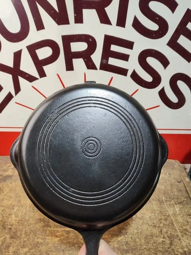 Fully Restored Wagner Ware 1403A Cast Iron 5 Star Double Skillet Hinged Lid