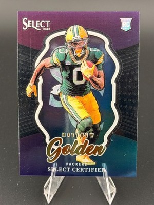 2025 Panini Select - Select Certified Rookies Matthew Golden #18 (RC) Packers