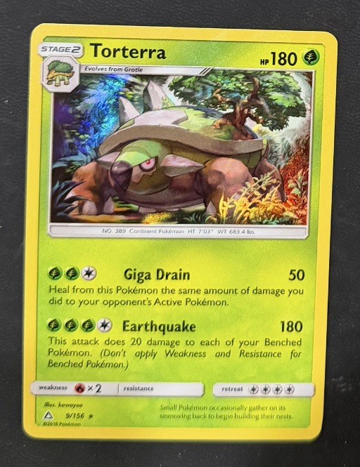 Torterra 9/156 Rare Ultra Prism Pokémon Card Holo