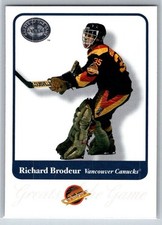 2001-02 Fleer Greats of the Game #48 Richard Brodeur Vancouver Canucks