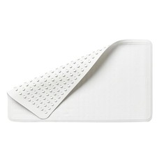 Large White Suction-Backed Bath Mat for Shower Bathtub Commercial Residential