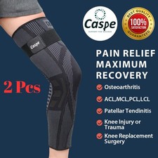 2Pack Knee Support Compression Full Leg Sleeve Sport Joint Pain Relief Arthritis