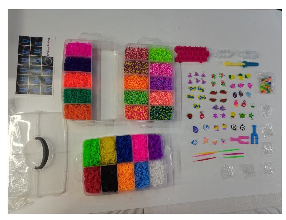 Loom Bands Set – Ca. 6000 Gummibänder Bunt, Mit S-Clips, Häkchen & Webrahmen, Für Armbänder & Basteln