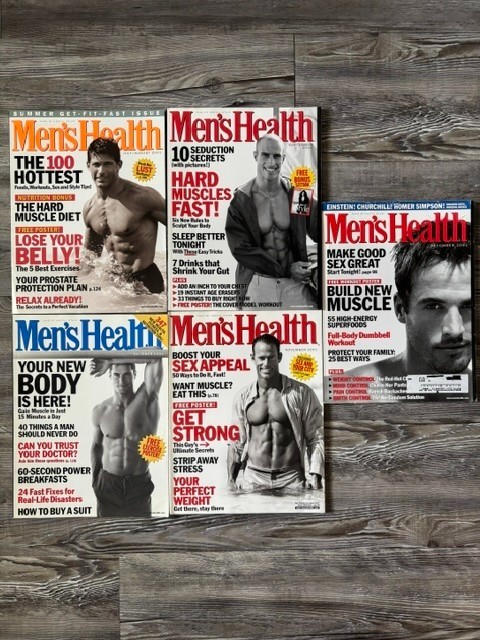 Men's Health Magazine Lot-July to December 2001 (5 Magazines)