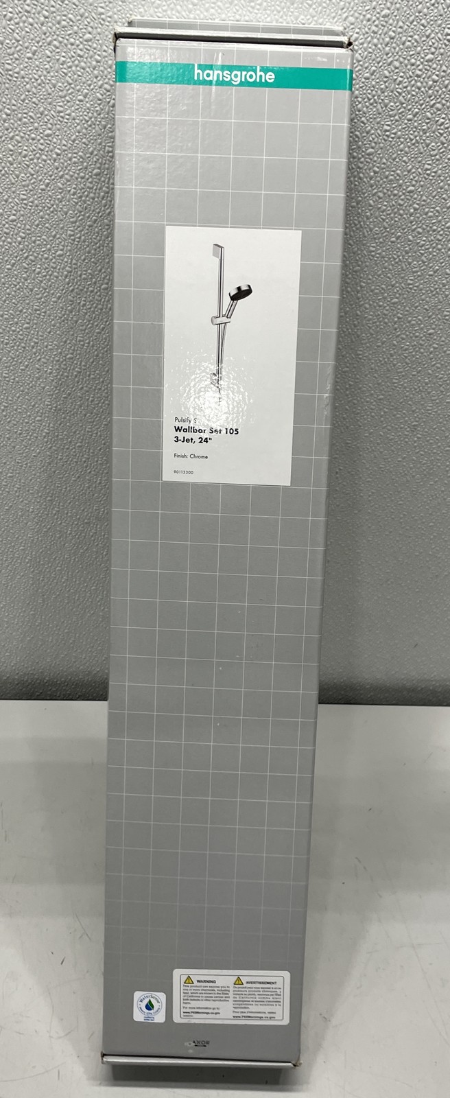 hansgrohe 24162001 Pulsify S Handshower with Slide Bar and H