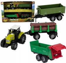 Set trattore piccolo contadino con 3 rimorchi - luci e suoni