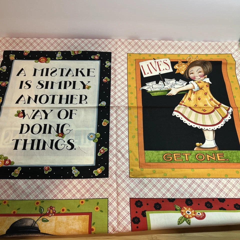 Mary Engelbreit 2008 Attitude Girls Cotton FABRIC 44”x 24” by Moda - Image 4 of 4