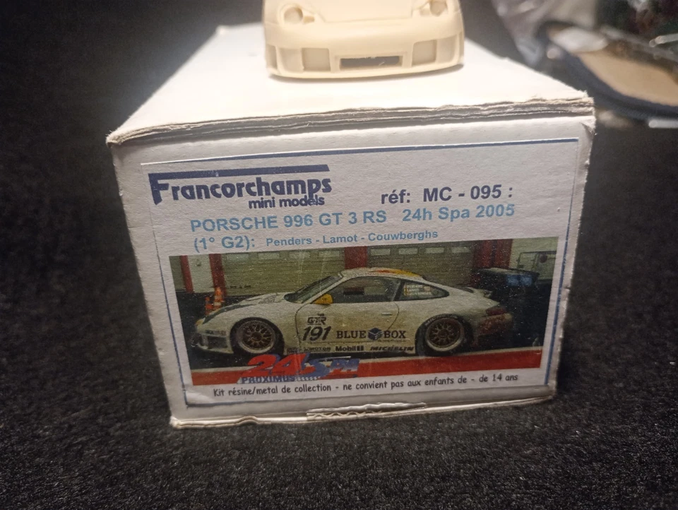 Francorchamps mini models Porsche 996 GT3 RS 24hours of Spa 2005 1/43 kit - Immagine 2 di 4
