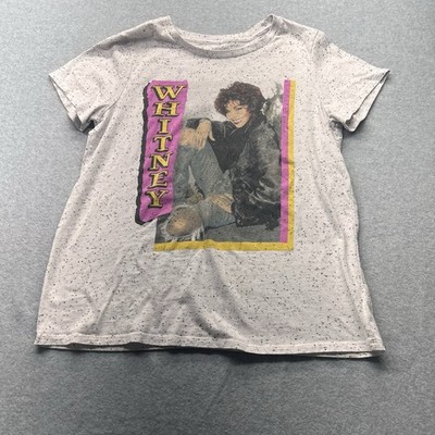 Whitney Houston Concert Tour Women s Speckled Graphic T-Shirt Extra Large