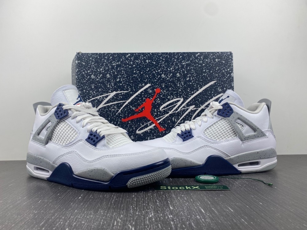 Size 9.5 - Jordan 4 Retro Mid Midnight Navy for sale online | eBay
