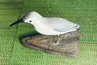 AMERICAN Carved Wood Shorebird Decoy Sandpiper Waterfowl signed SMITH — photo 5