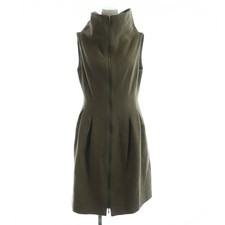 【Dresses】FOXEY Flared Dress Knee-Length Zip-Up One Color Wool Size 40