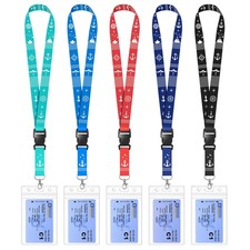 5 Pack Waterproof Lanyards for Cruise ID Badges - Royal Caribbean Carnival