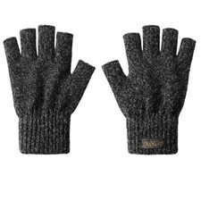 Fingerless Gloves Men - Wool Thermal Fleece Knited Mitten Warm and Comfortabl...