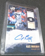 2018 Panini Diamond Kings DK Material Signatures Holo Gold Alex Bregman #d 44/49