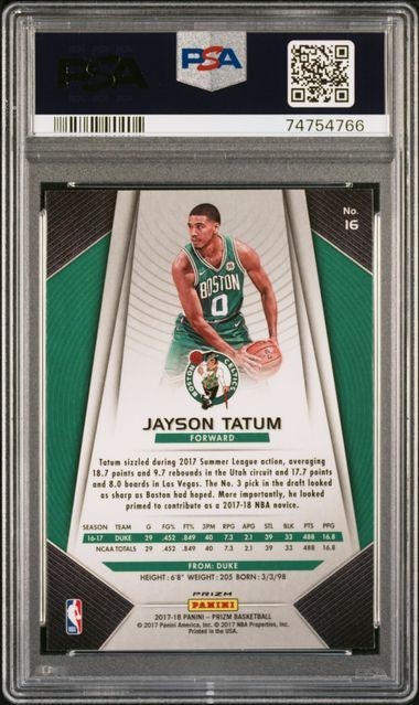 2017-18 Panini Prizm - Jayson Tatum #16 Silver Prizm (RC) view 2